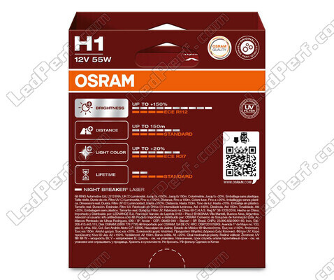 Set van 2 lampen H1 Osram Night Breaker Laser +150% - 64150NL-2HB