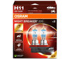 Lampen H11 OSRAM Night Breaker® 220 - 64211NB220-2HB -Duo Box