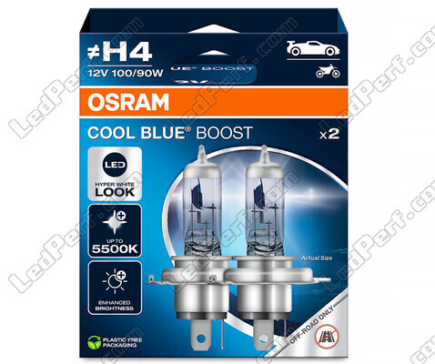 Lampen H4 Osram Cool Blue Boost 5500K xenoneffect ref: 62193CBB-2HB in verpakking van 2 lampen