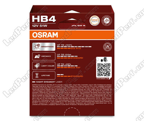 Set van 2 lampen HB4 Osram Night Breaker Laser +150% - 9006NL-2HB