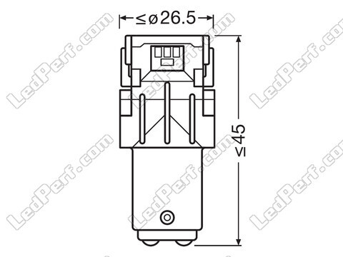 Oranje LED-lampen P21/5W Osram LEDriving® SL - BAY15d