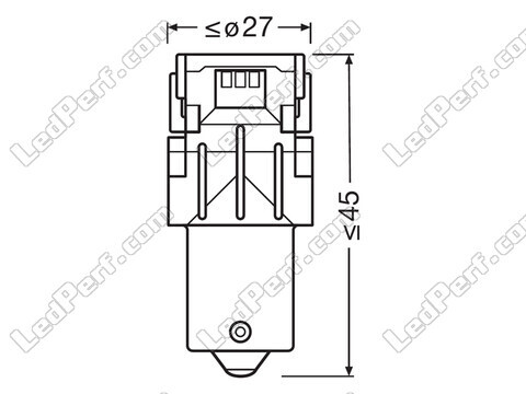 Oranje LED-lampen PY21W Osram LEDriving® SL - BAU15s