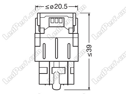 W21/5W Ledlampen Osram LEDriving® SL White 6000K - W3x16q