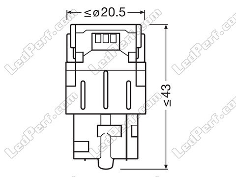 W21W Ledlampen Osram LEDriving® SL White 6000K - W3x16d