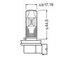 Afmetingen van Osram LEDriving HL Easy H11 LED-lampen voor mistlampen