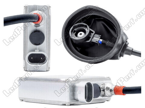 Zoom op de connector van de Xenon ballast voor Volvo S40