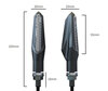 Afmetingen van dynamische LED-knipperlichten 3 in 1 voor Yamaha Slider 50 (2000 - 2013)