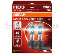 Set van 2 lampen HB3 Osram Night Breaker Laser +150% - 9005NL-2HB